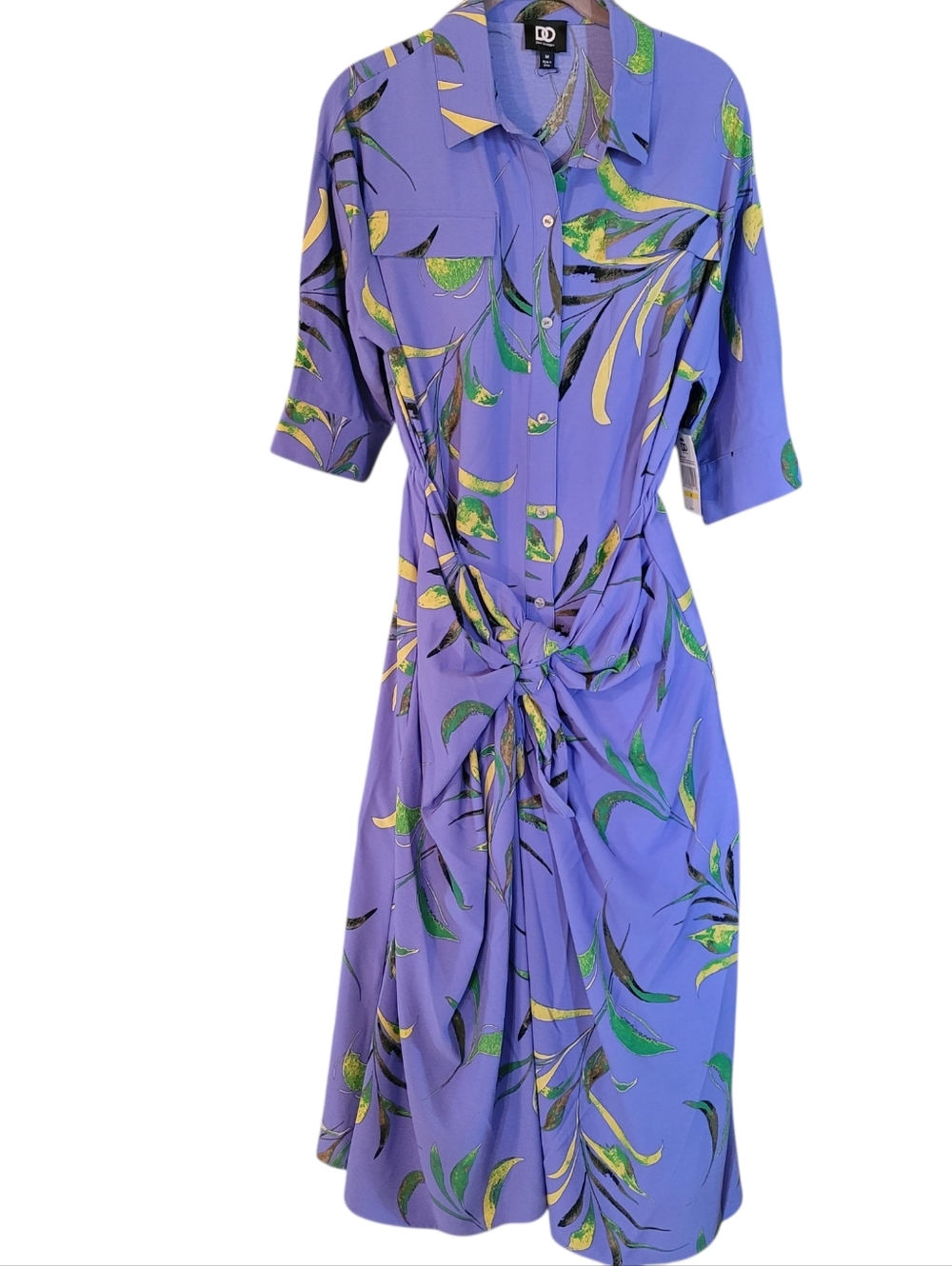 NWT DO by Dee Ocleppo Bobbi draped midi shirtdress.- M (8/10)       A55 - Picture 2 of 11